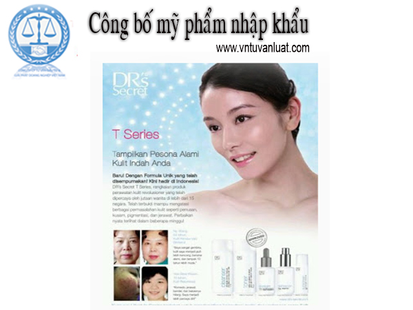 Công bố mỹ phẩm nhập khẩu Hồ sơ công bố mỹ phẩm nhập khẩu, dịch vụ công bố mỹ phẩm, thủ tục công bố mỹ phẩm nhập khẩu